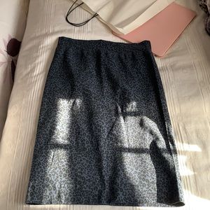 Hard tail blue cheetah pencil skirt